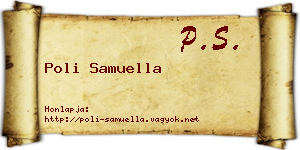 Poli Samuella névjegykártya